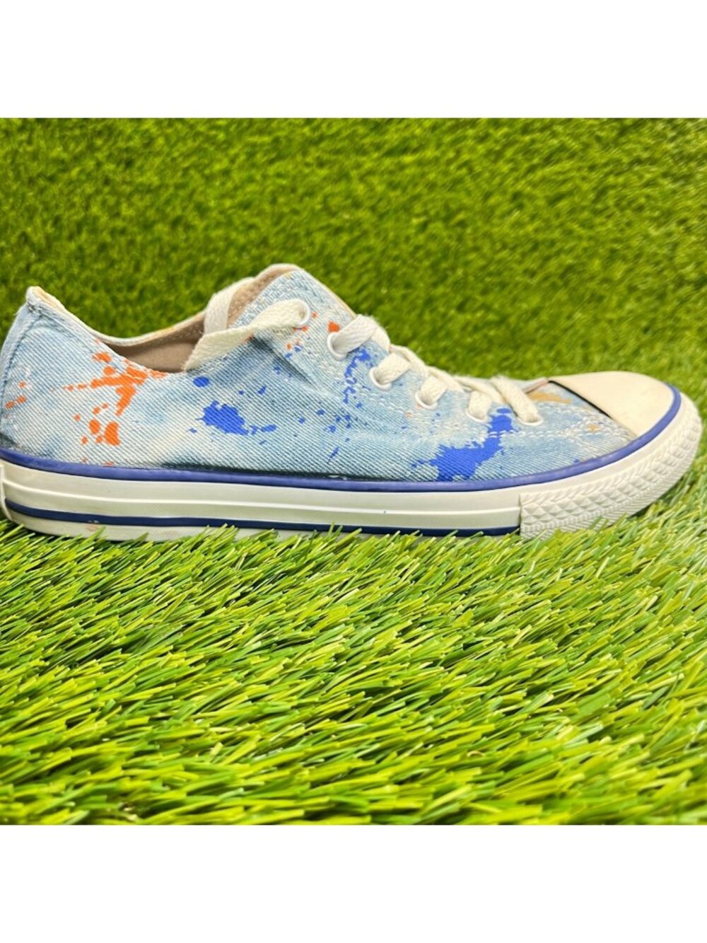 Converse Chuck Taylor All Star OX Low Boys Size 5Y Blue Athletic Shoes Sneakers